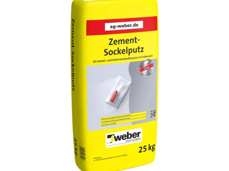 Putze|Mörtel*Saint-Gobain Weber Weber Zement-Sockelputz 25 kg