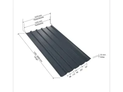 Weckman Bedachungen^Trapezblech W35 Stahl 2.950 mm x 1.070 mm x 0,75 mm Anthrazit