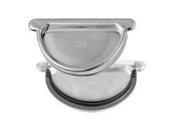 ZAMBELLI Bedachungen^Steckboden Halbrund 280 mit Gummidichtlippe Zink Silber