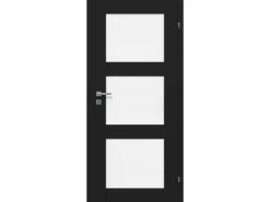 Türdichtungen*Classen Zimmertür inkl. Glas CPL/PP Kofano 1.7 86 cm x 198,5 cm Li Schwarz