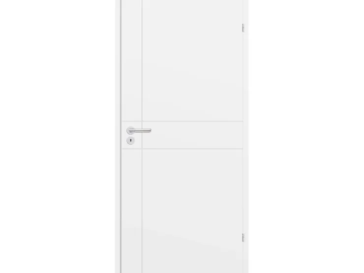 Classen Türdichtungen^Zimmertür Liano M 6 Röhrenspan Weiß Lackiert 73,5 cm x 198,5 cm Anschlag L Weiß-Lackiert